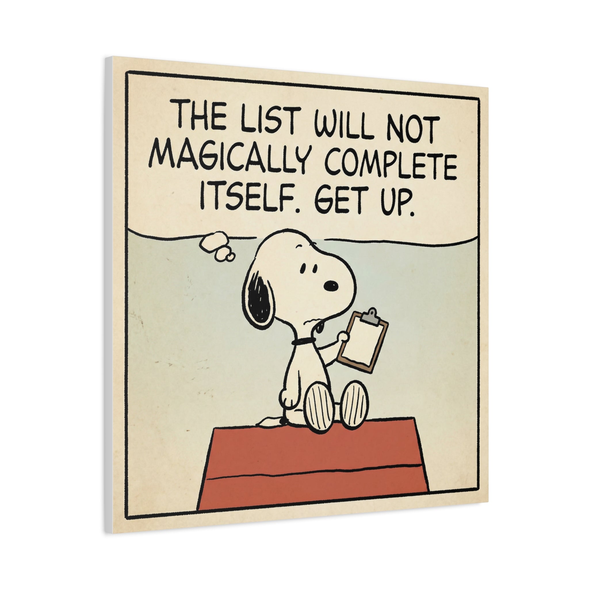 Snoopy Checklist Canvas
