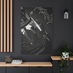 Black Sports Car Canvas