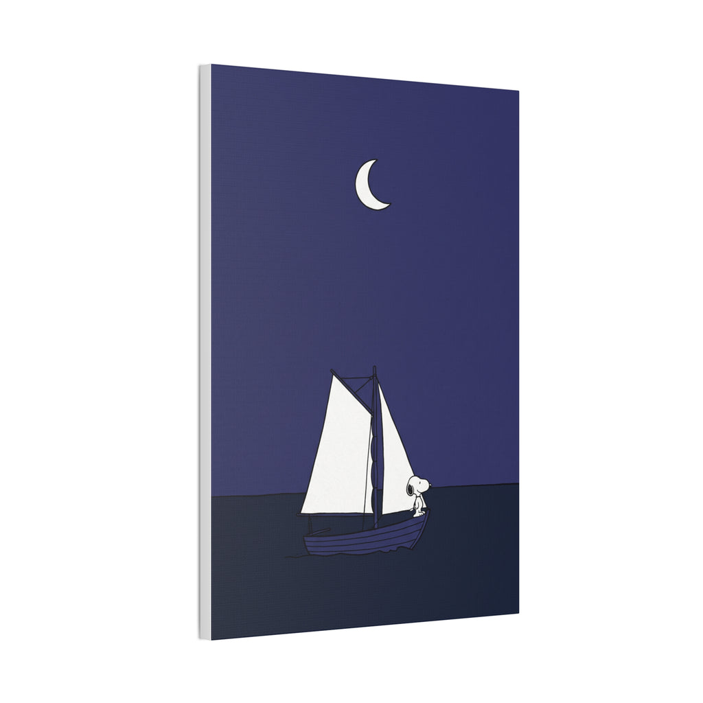 Sailboat Night Scene Canvas