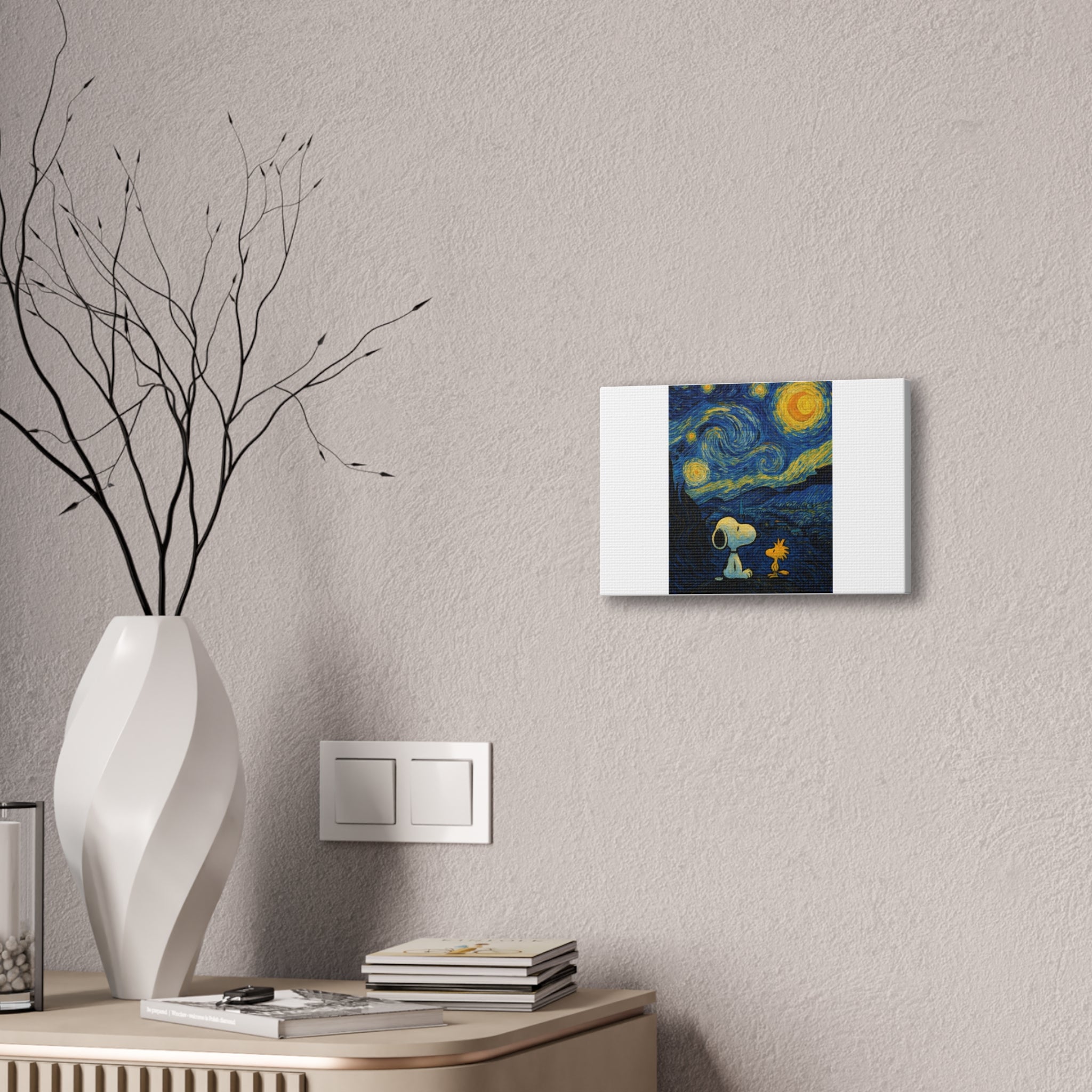 Snoopy Paris Autumn Canvas