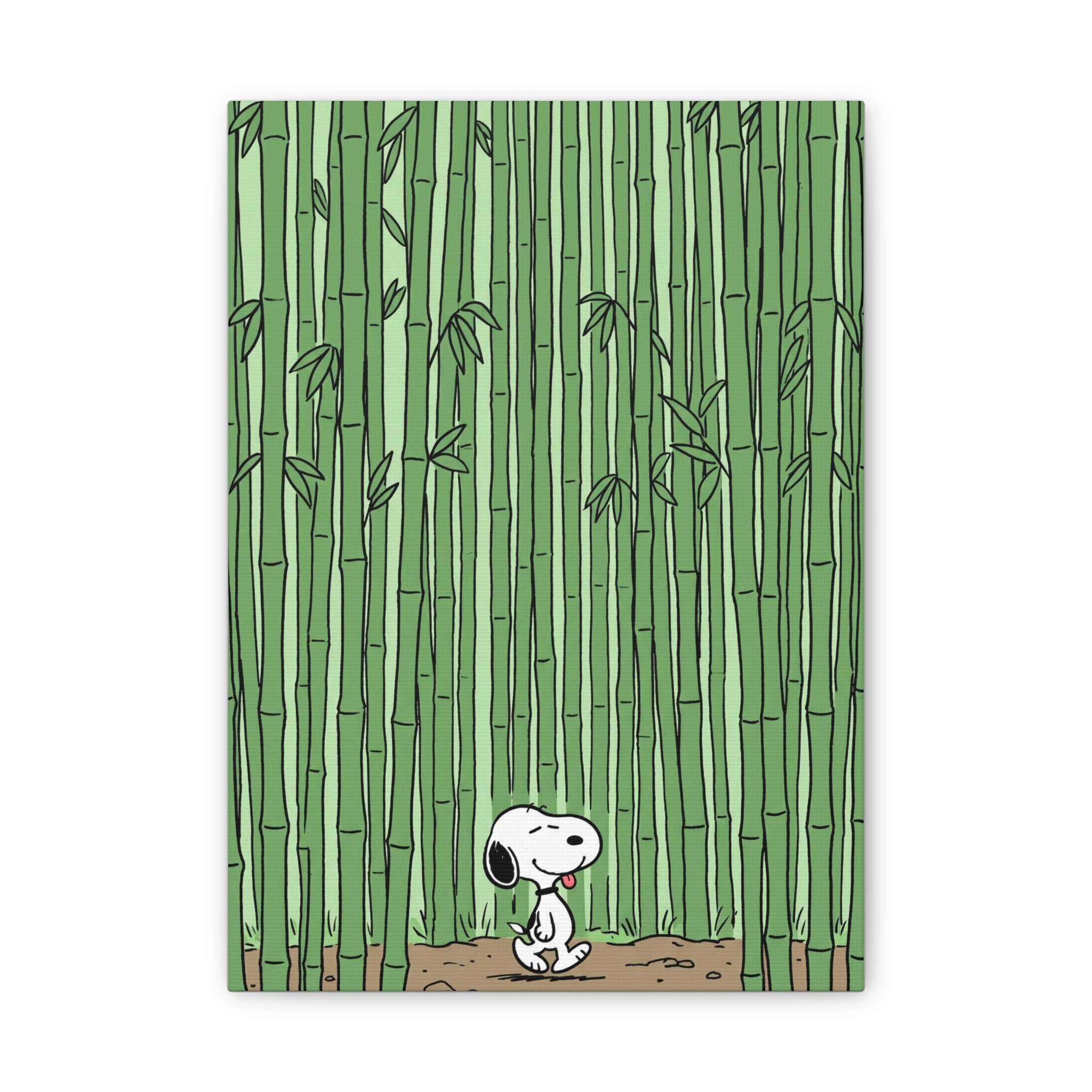 Snoopy in Bamboo Forest Canvas