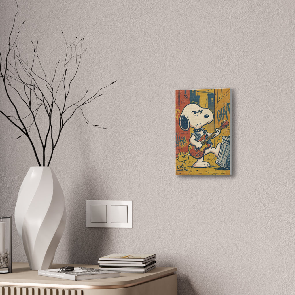 Grunge Rock Snoopy Canvas
