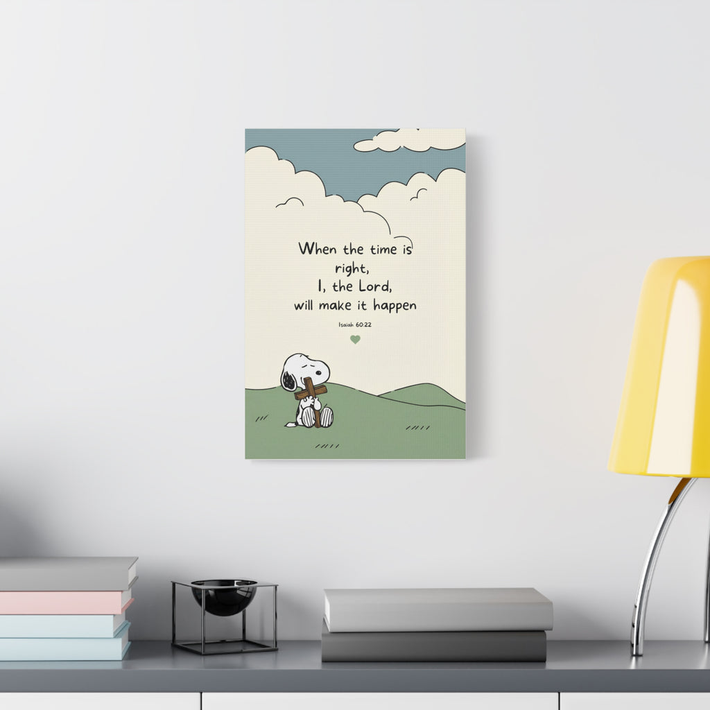 Isaiah 60:22 Snoopy Canvas