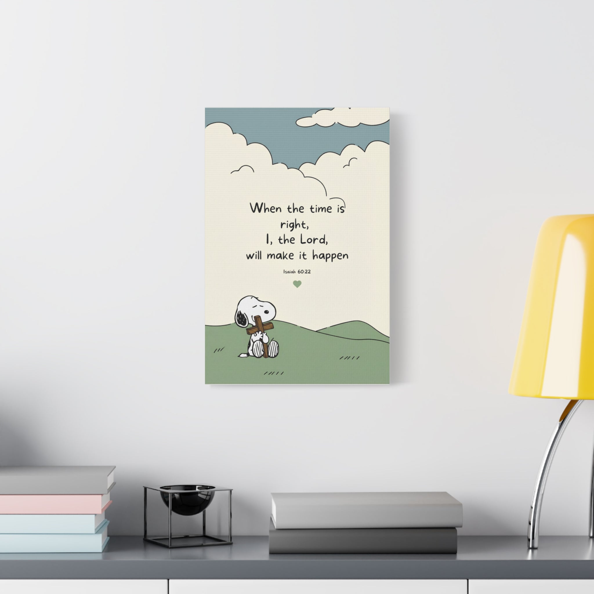 Isaiah 60:22 Snoopy Canvas