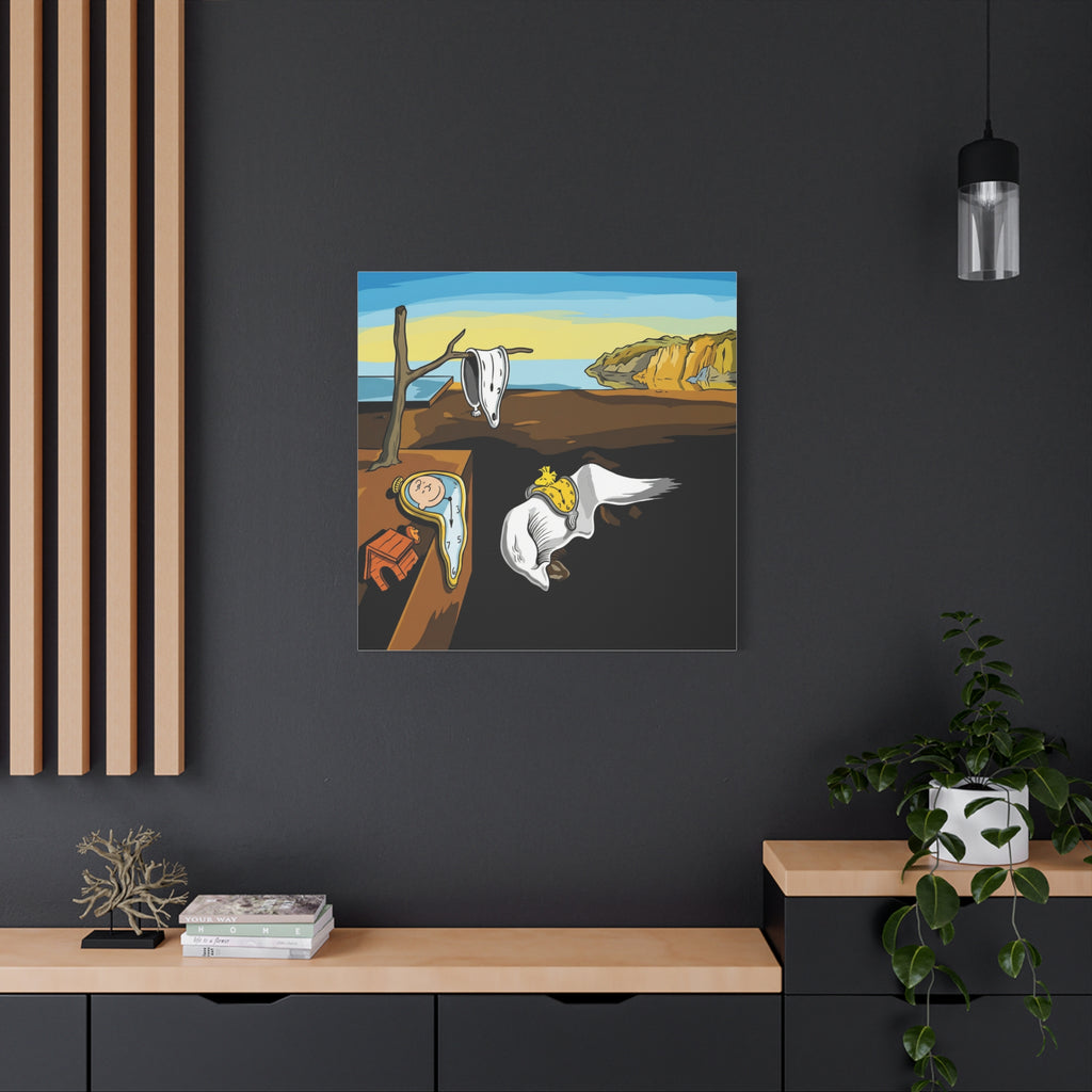 Melting Clocks Snoopy Canvas