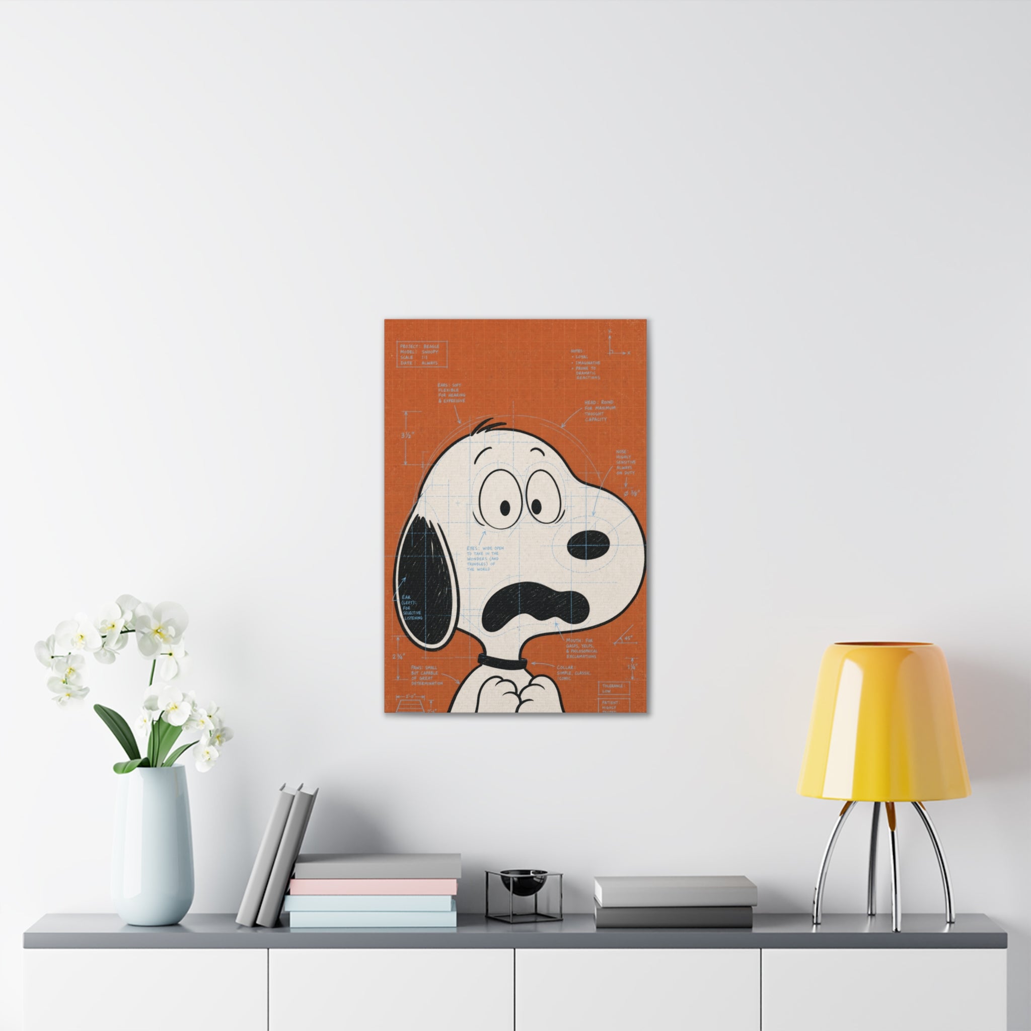 Snoopy Scared Face Canvas