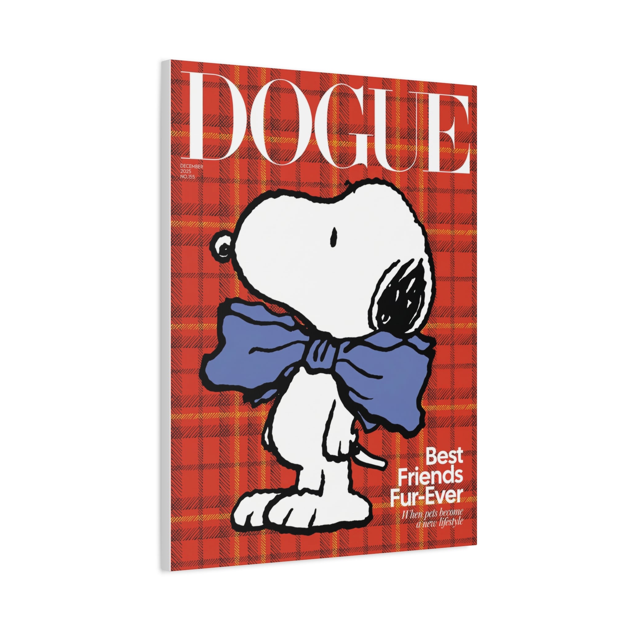 Snoopy Dogue Plaid Canvas