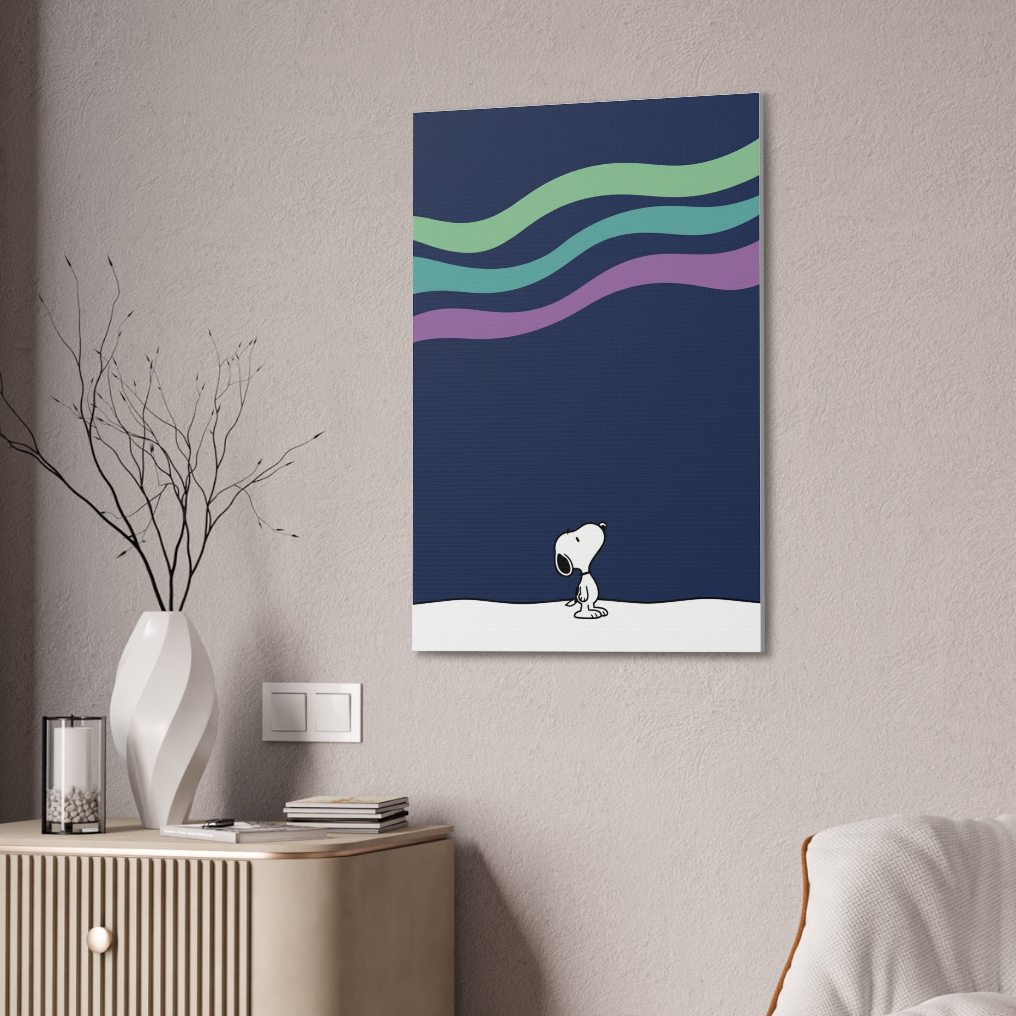 Snoopy Looking Up Canvas