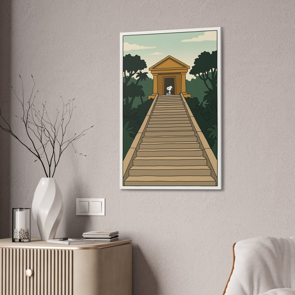 Temple Staircase Canvas