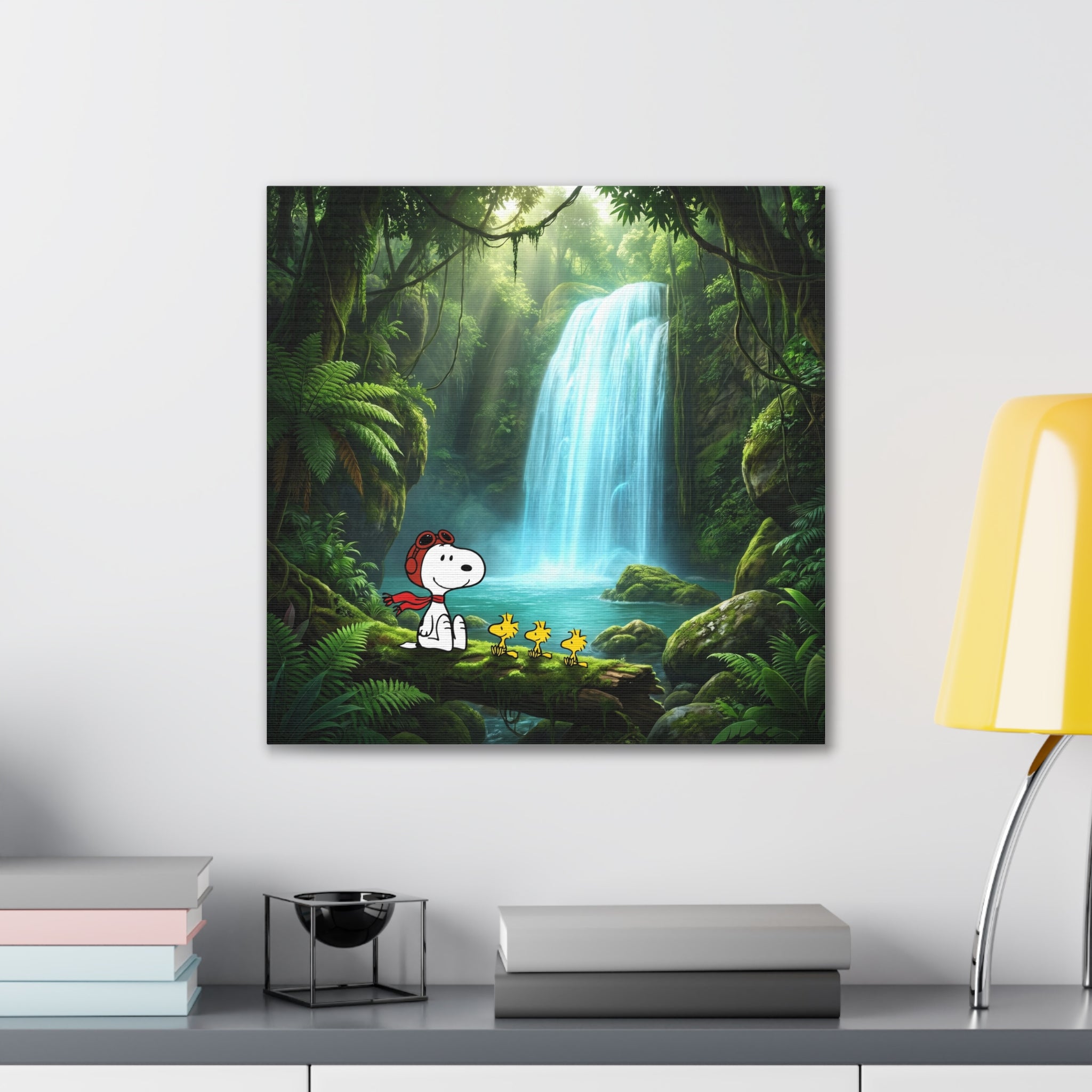 Snoopy Waterfall Canvas