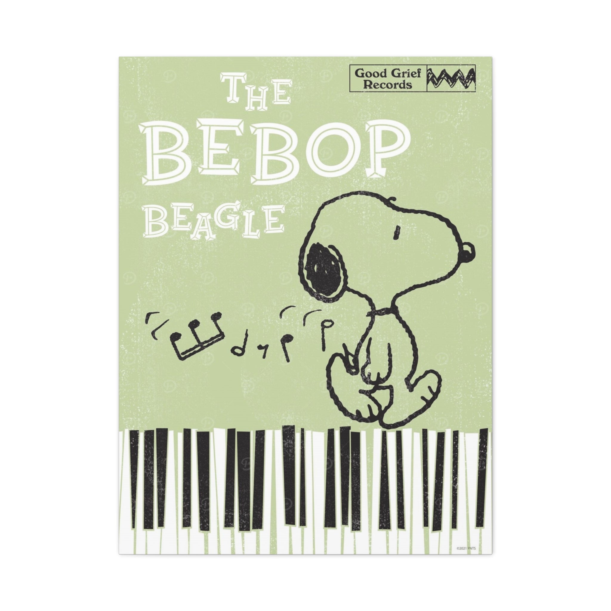 Bebop Beagle Piano Canvas