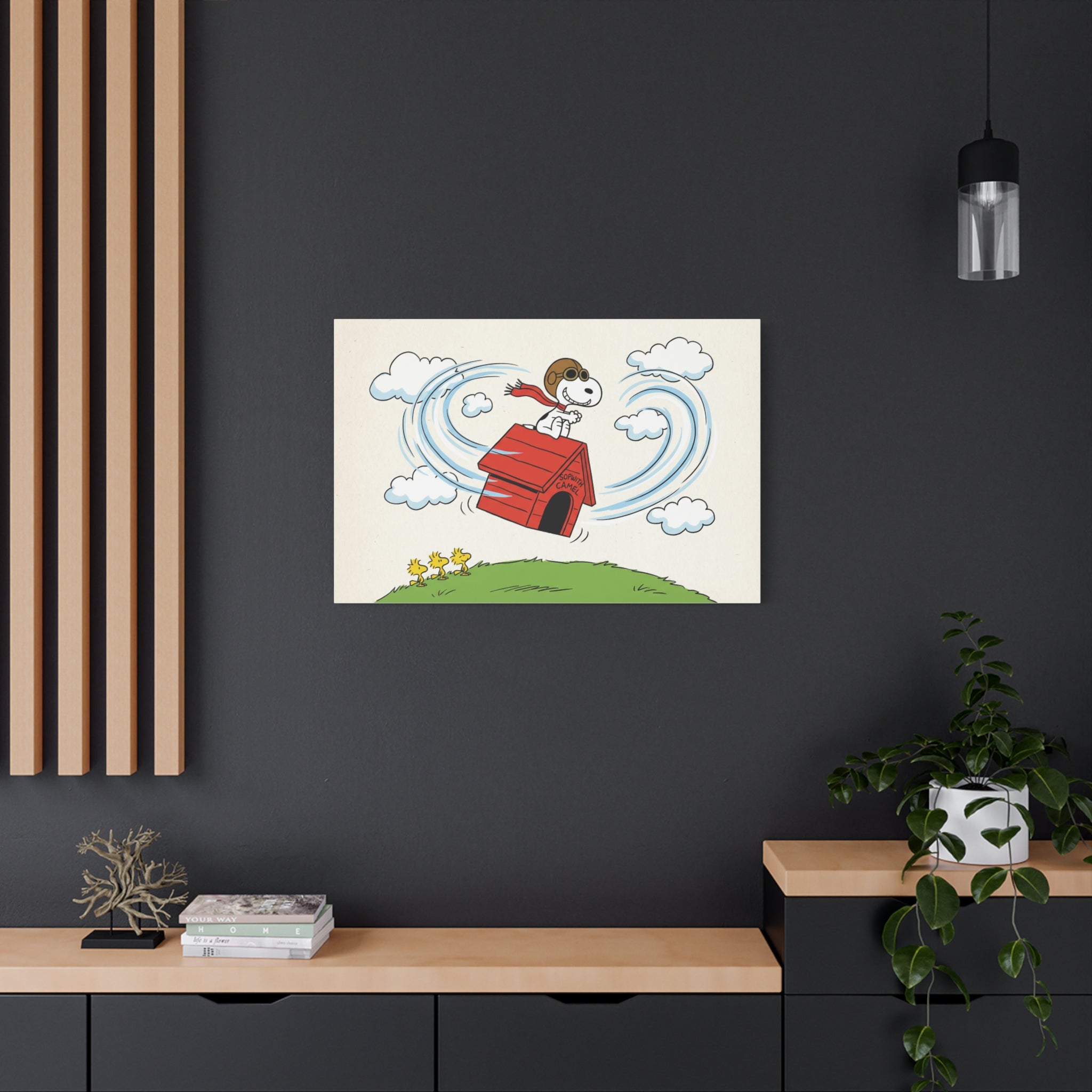 Flying Doghouse Canvas
