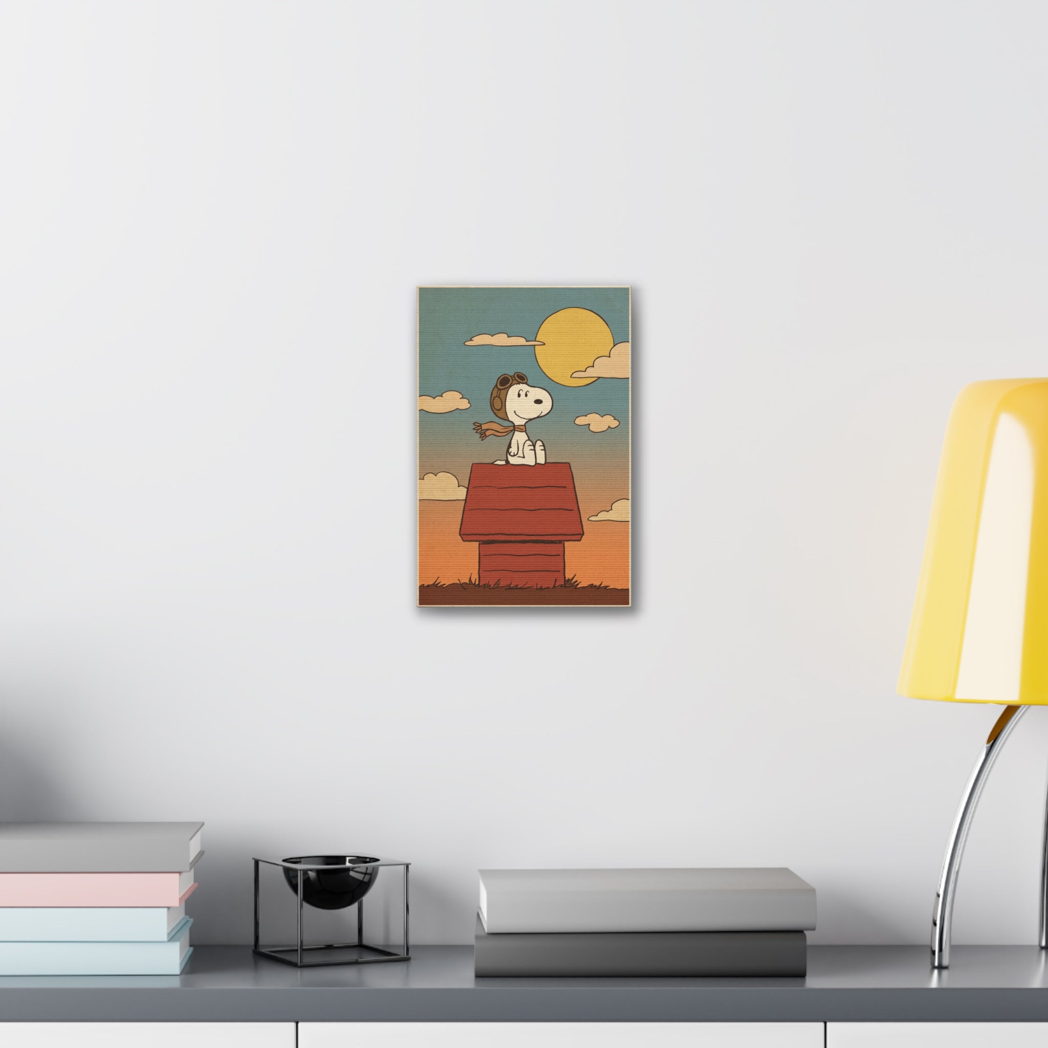 Snoopy Flying Ace Illustration Canvas