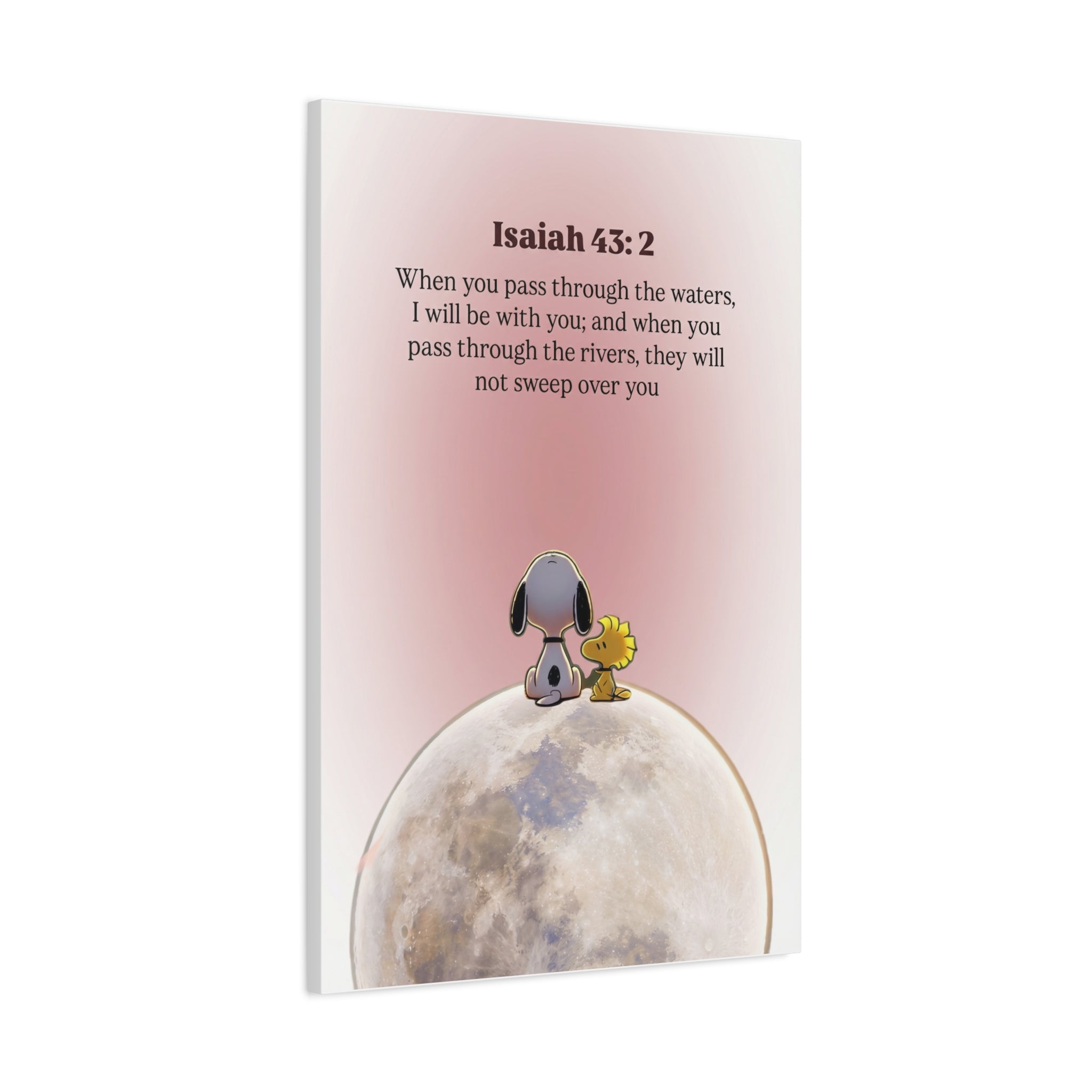 Isaiah 43:2 Snoopy Canvas