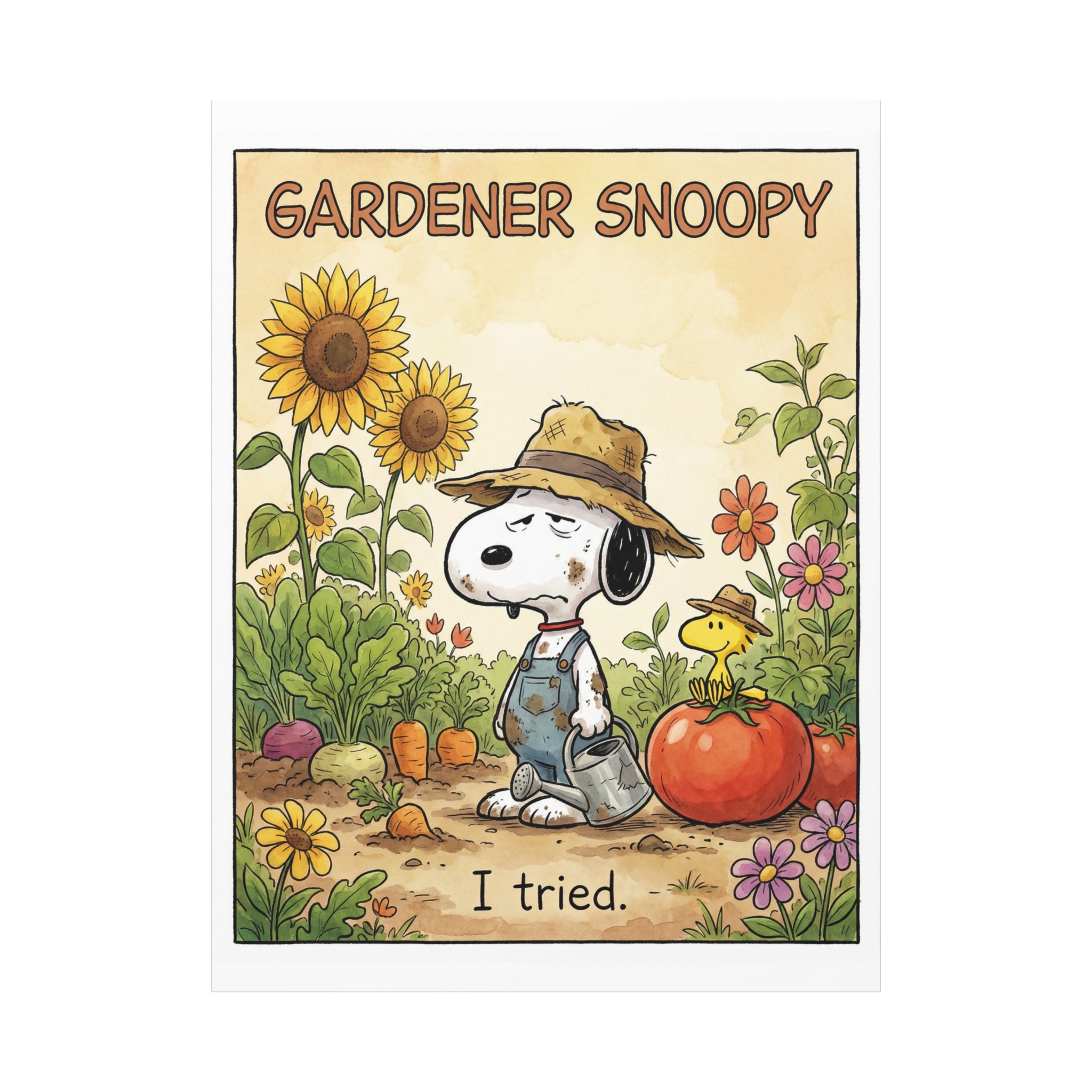 Gardener Snoopy I Tried Canvas