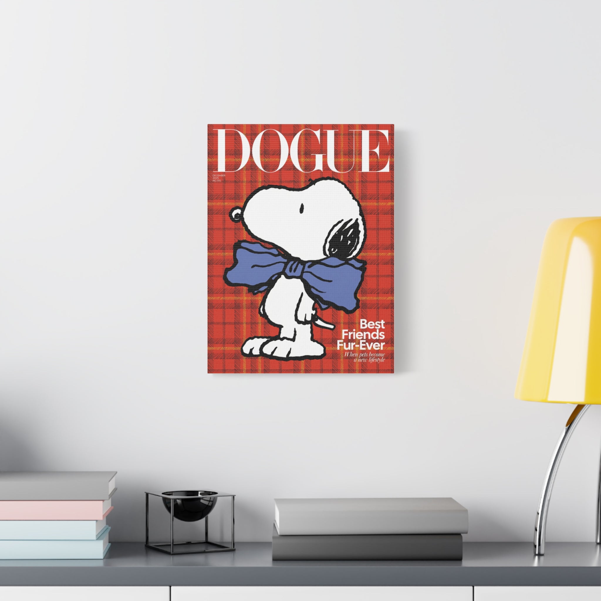 Snoopy Dogue Plaid Canvas