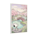 Snoopy Cherry Blossom Scene Canvas