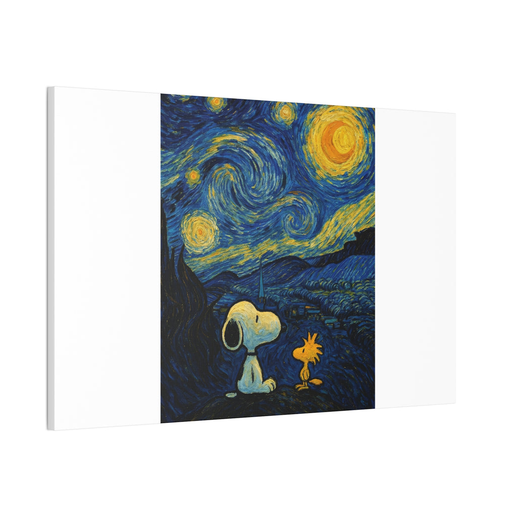 Snoopy Paris Autumn Canvas