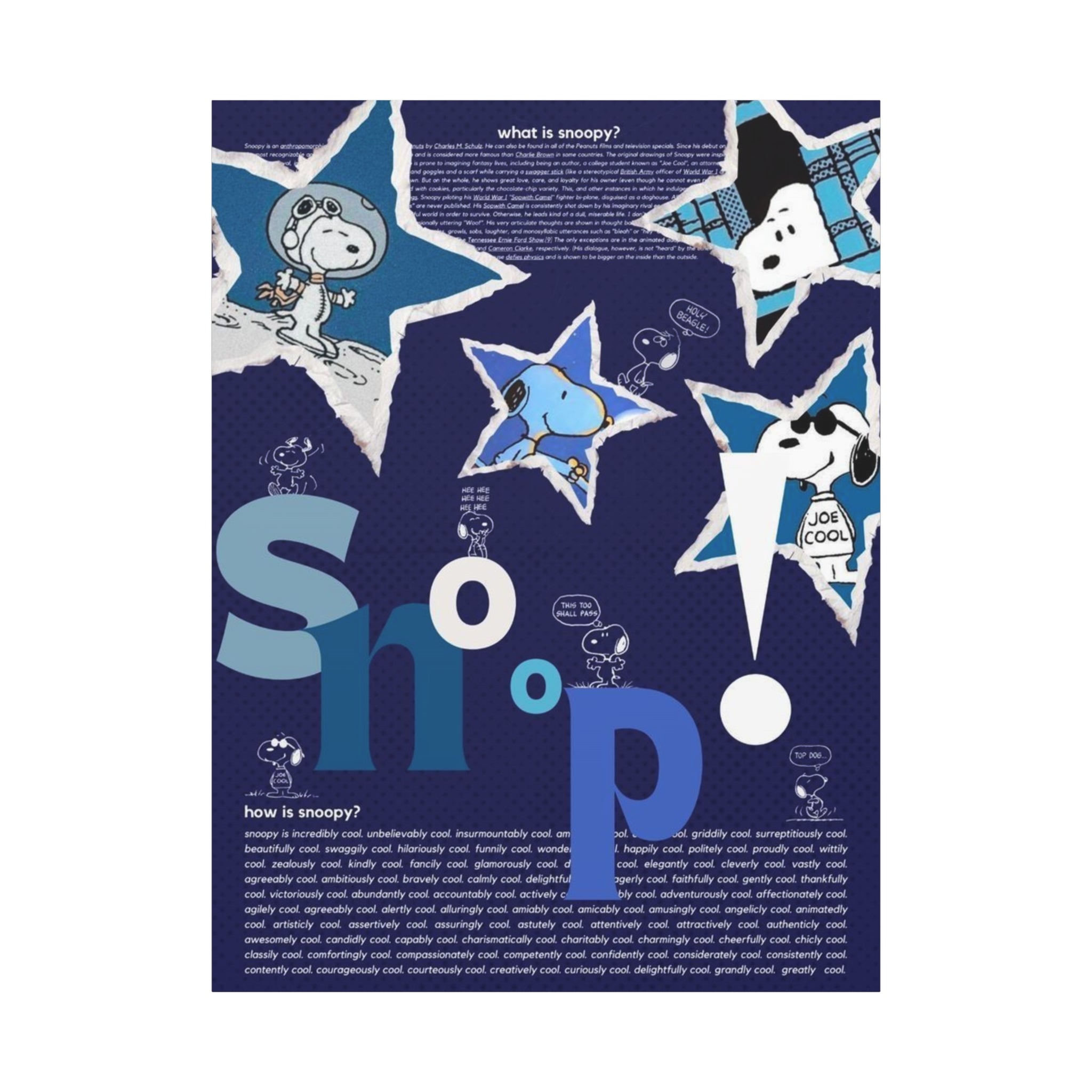 Snoopy Star Collage Canvas