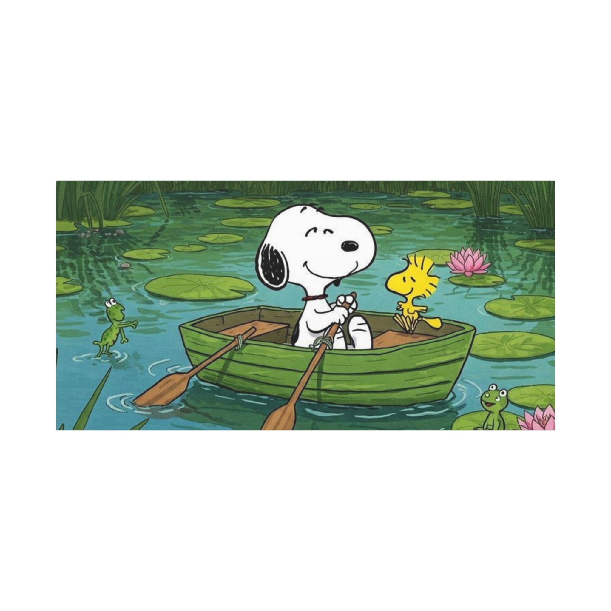 Snoopy Rowboat Canvas