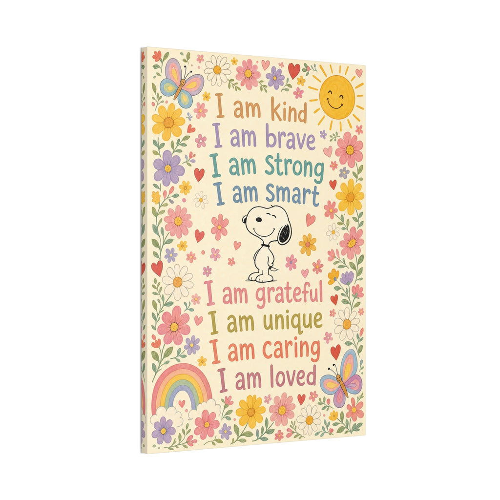 Snoopy Positive Affirmations Canvas