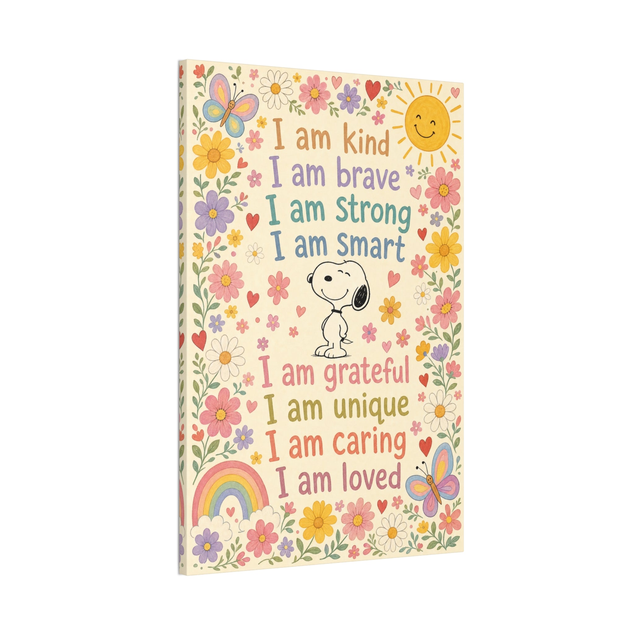 Snoopy Positive Affirmations Canvas