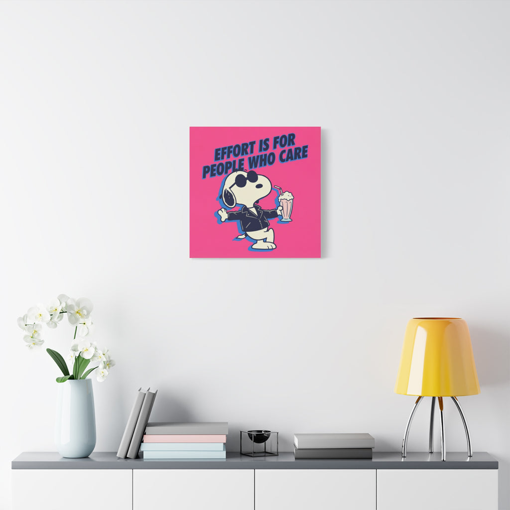 Snoopy Effort Quote Canvas