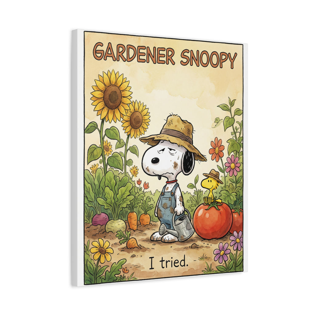 Gardener Snoopy I Tried Canvas