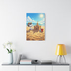 Snoopy At Beach Canvas