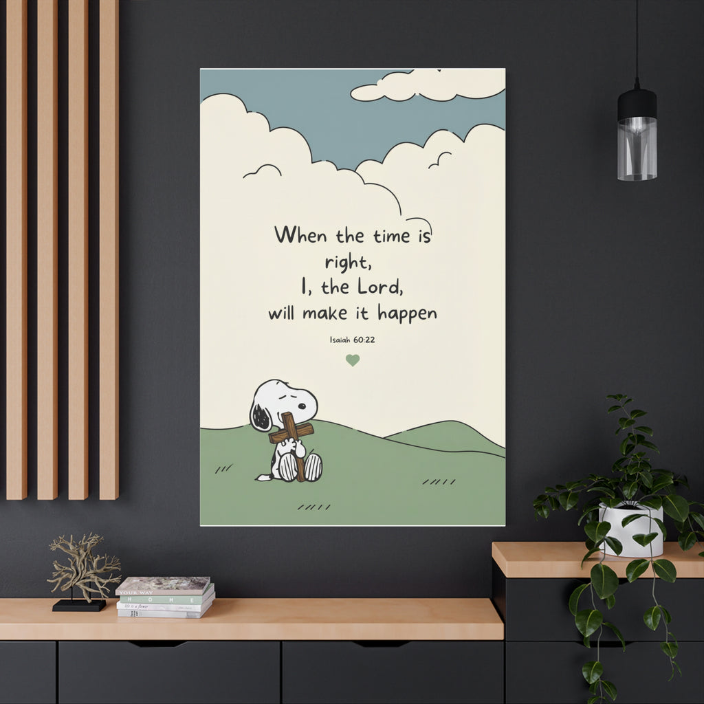 Isaiah 60:22 Snoopy Canvas