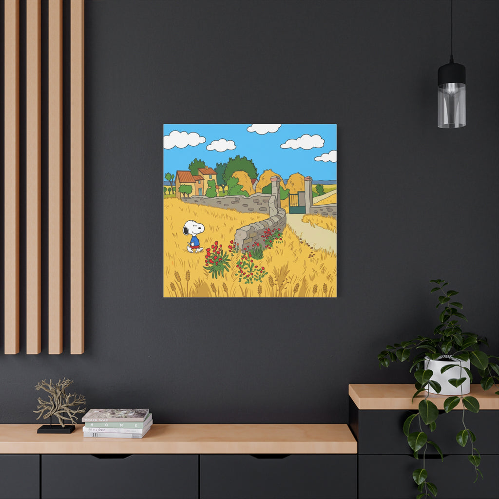 Snoopy Wheat Field Canvas