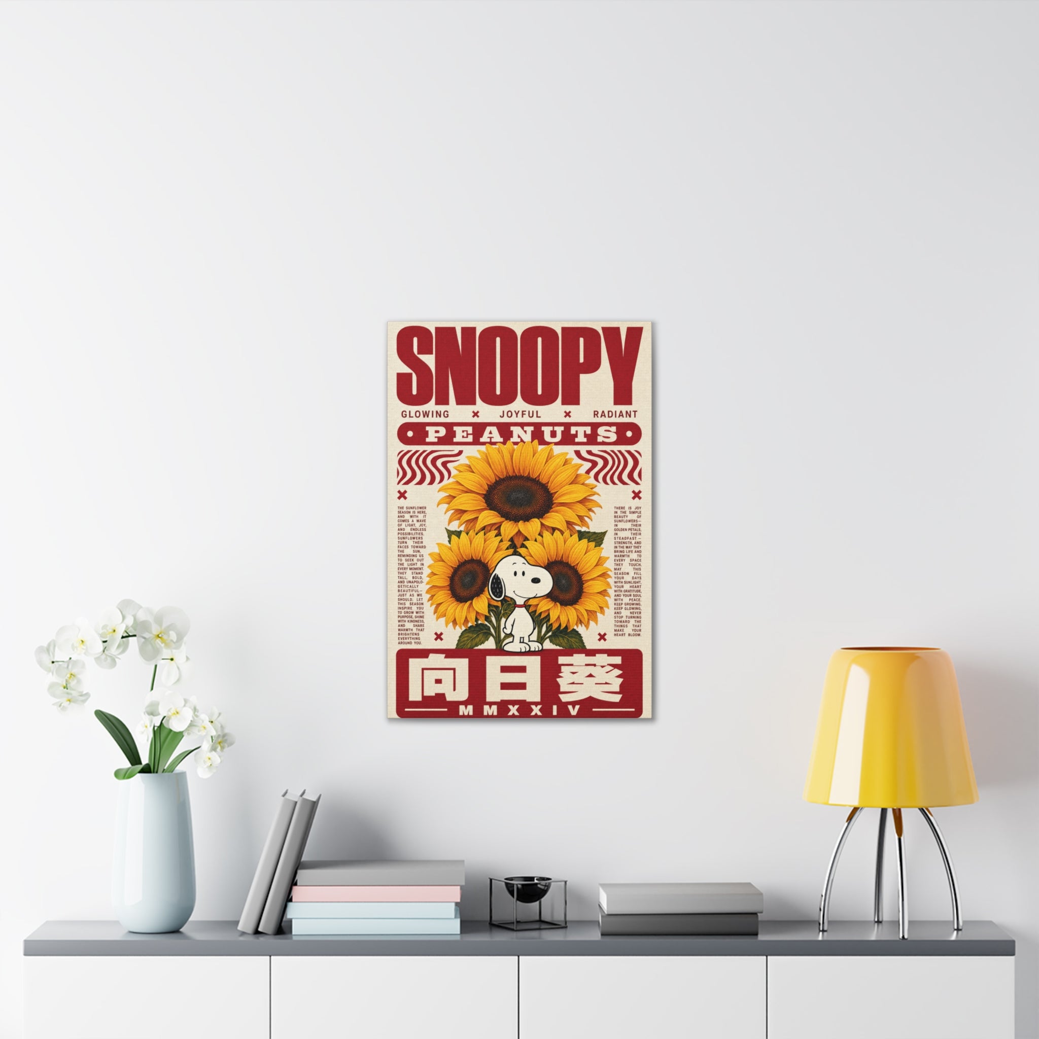 Snoopy Sunflower Peanuts Canvas