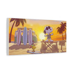 Surfing Snoopy Matte Canvas