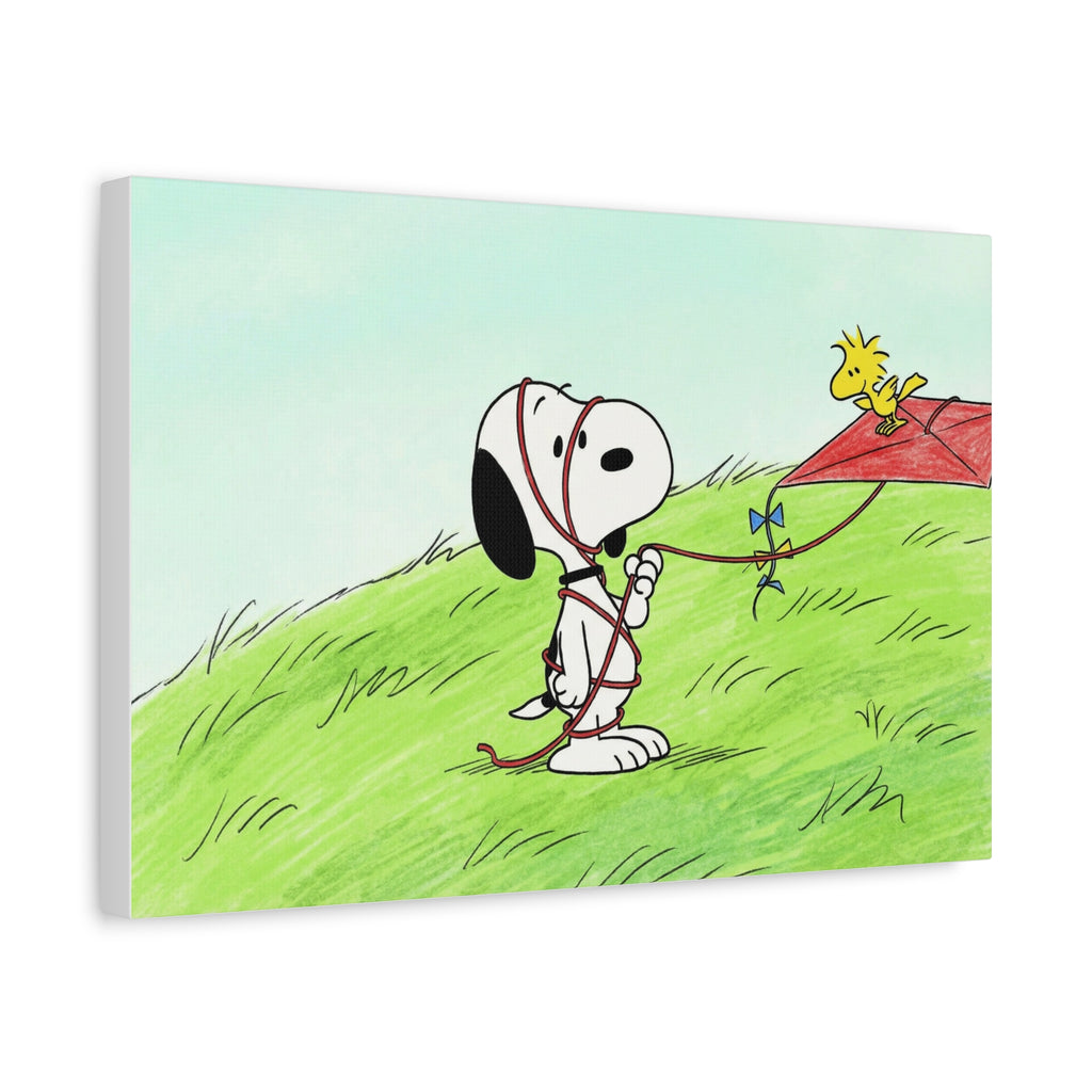 Snoopy Flying Kite Canvas