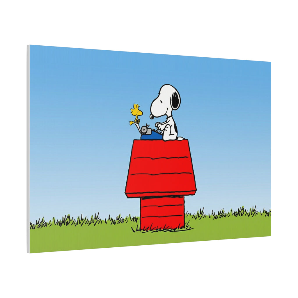 Snoopy on Red Doghouse Canvas