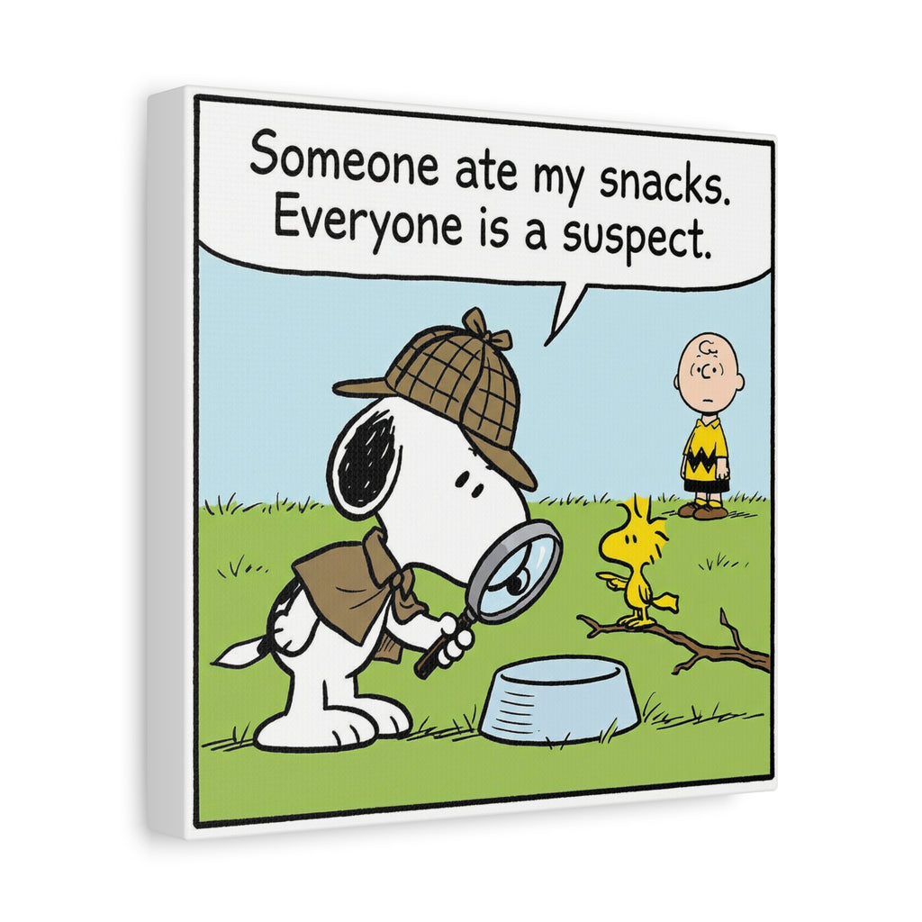 Snoopy Snack Detective Canvas