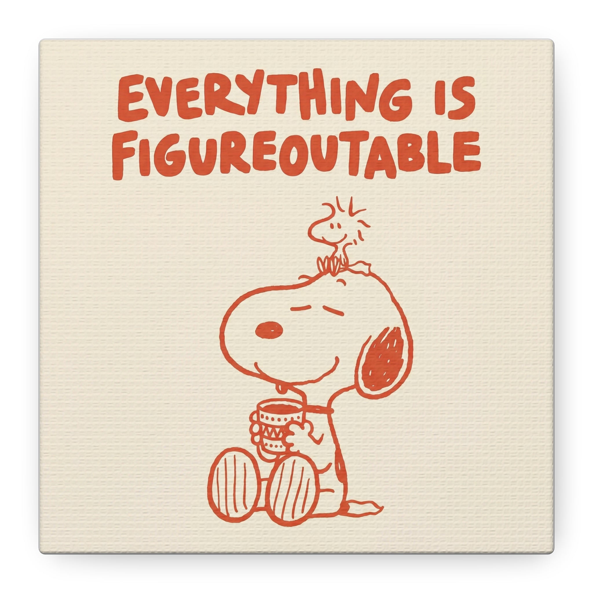 Snoopy And Woodstock Canvas