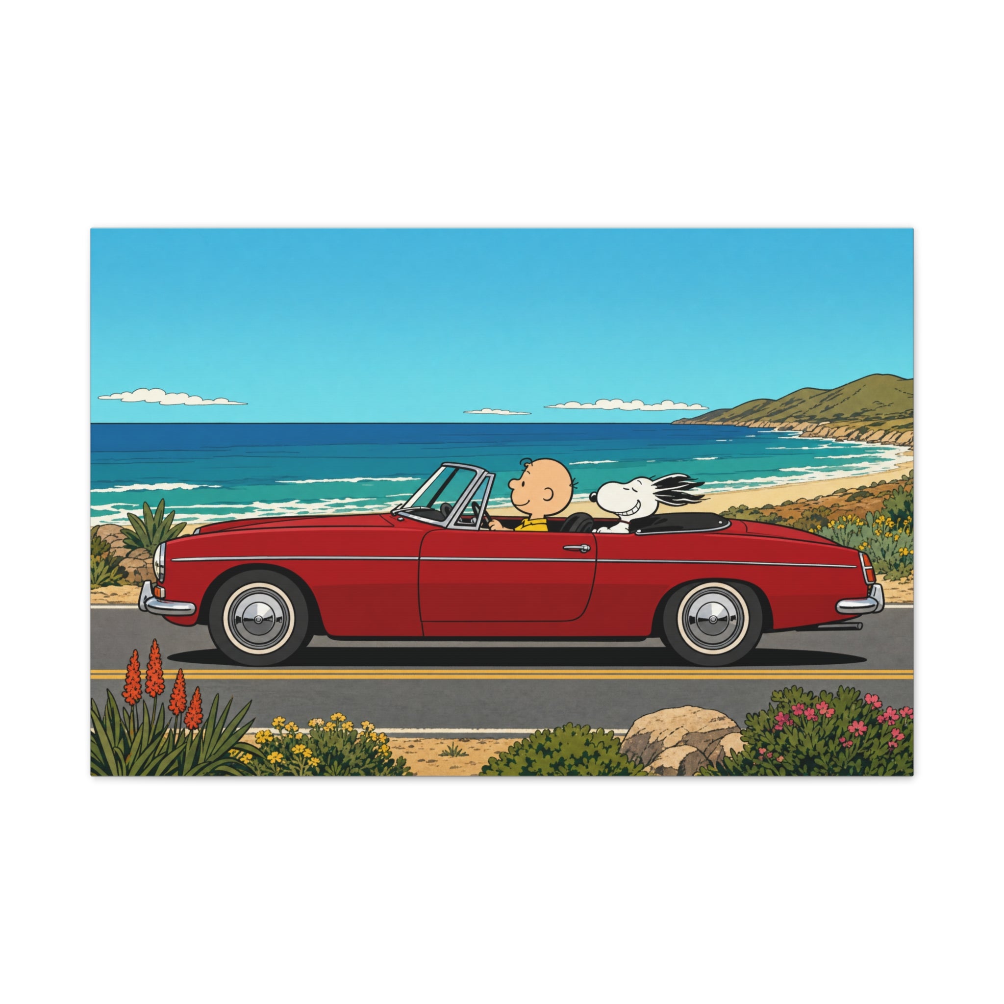 Snoopy Red Convertible Canvas