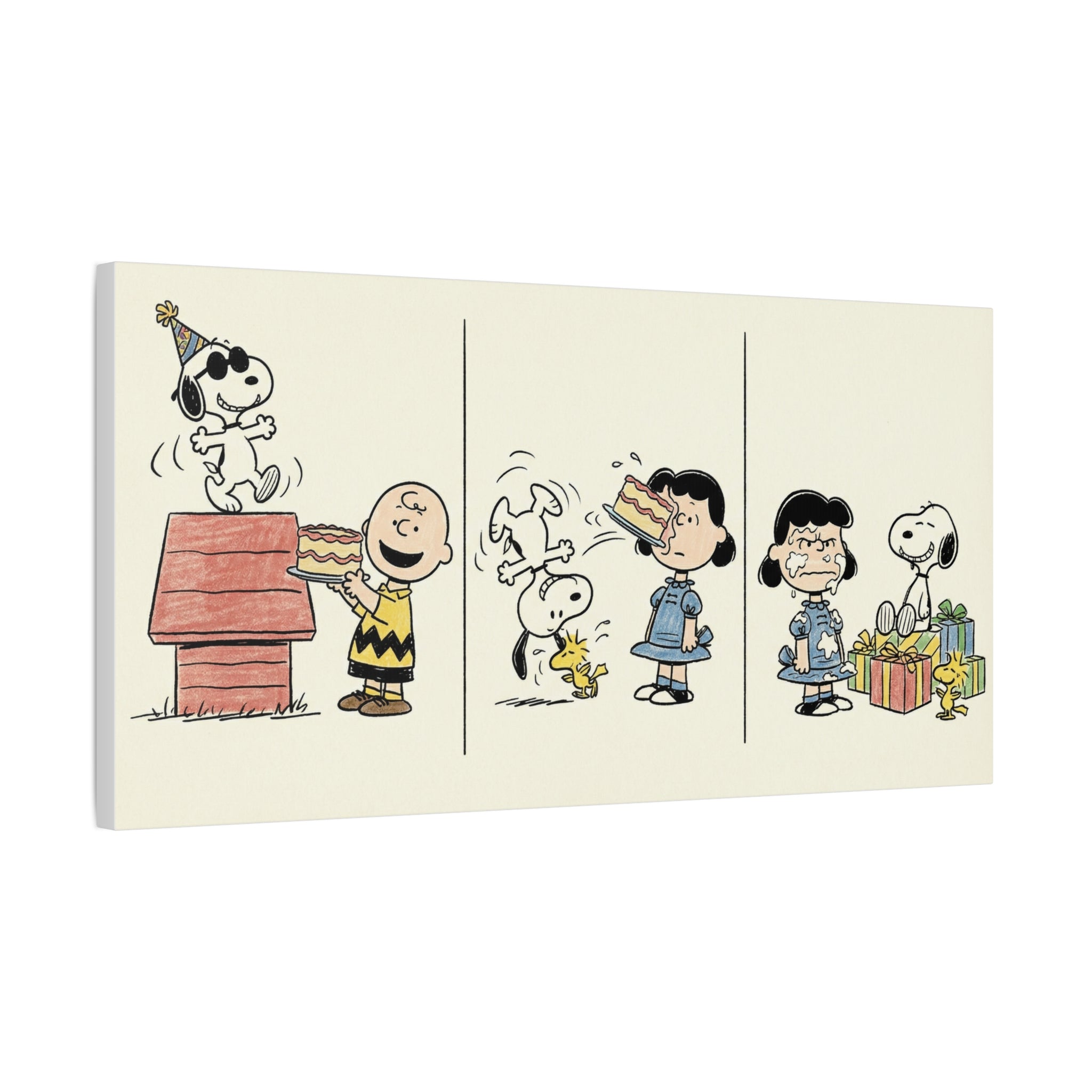 Peanuts Birthday Cake Canvas