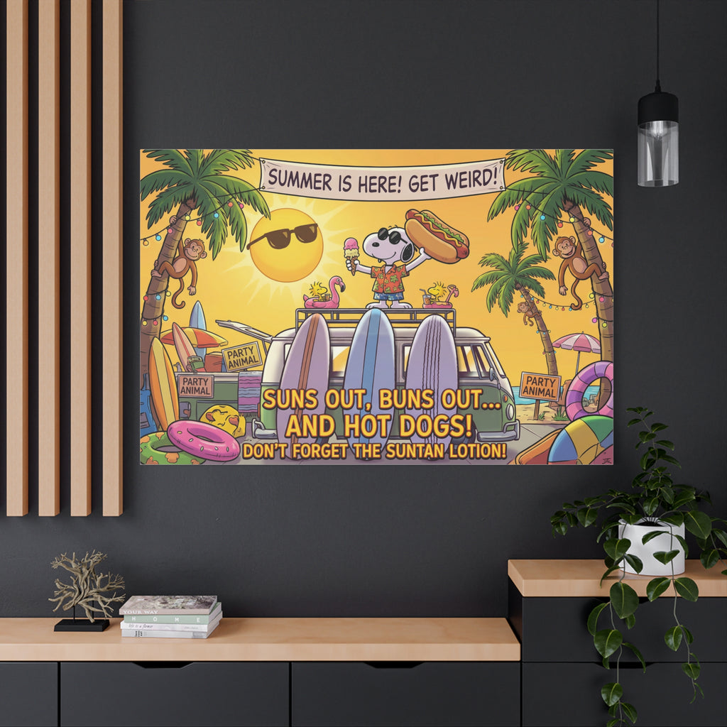 Summer Surf Scene Canvas