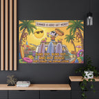 Summer Surf Scene Canvas