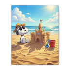 Snoopy At Beach Canvas