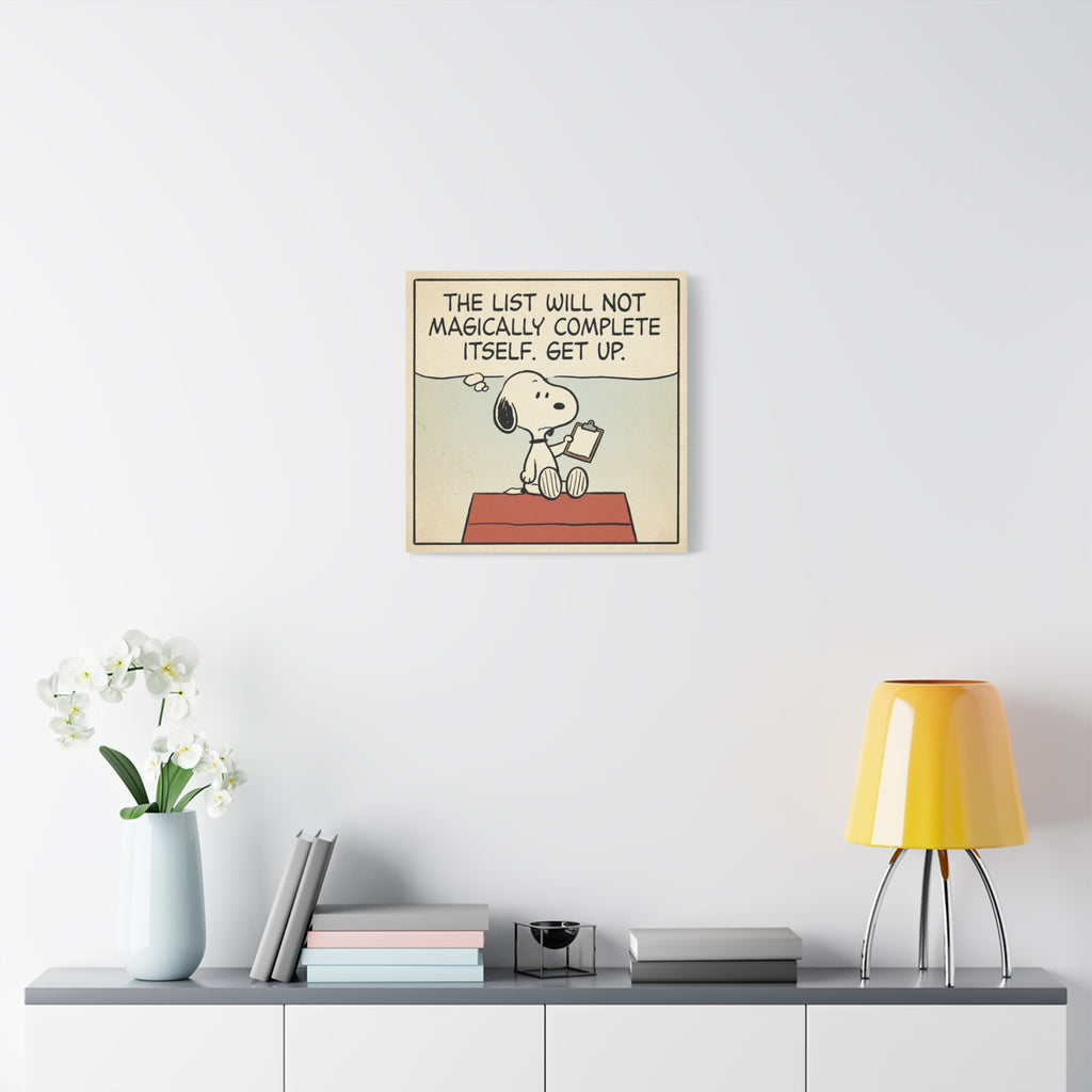 Snoopy Checklist Canvas