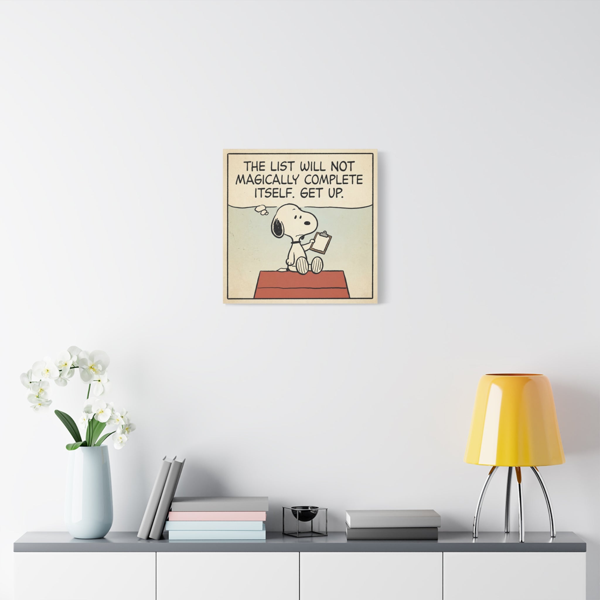 Snoopy Checklist Canvas