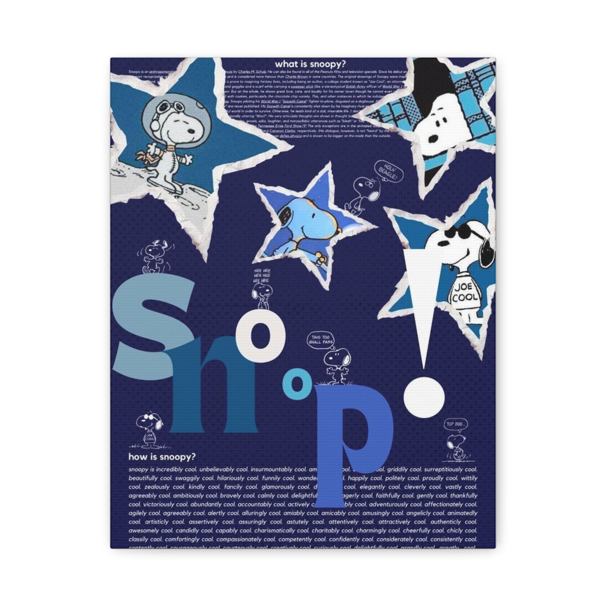 Snoopy Star Collage Canvas