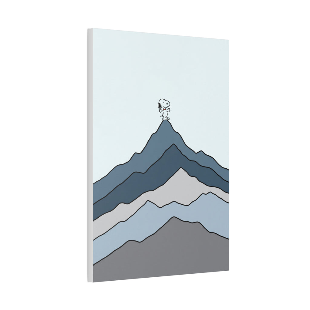 Snoopy on Mountain Canvas