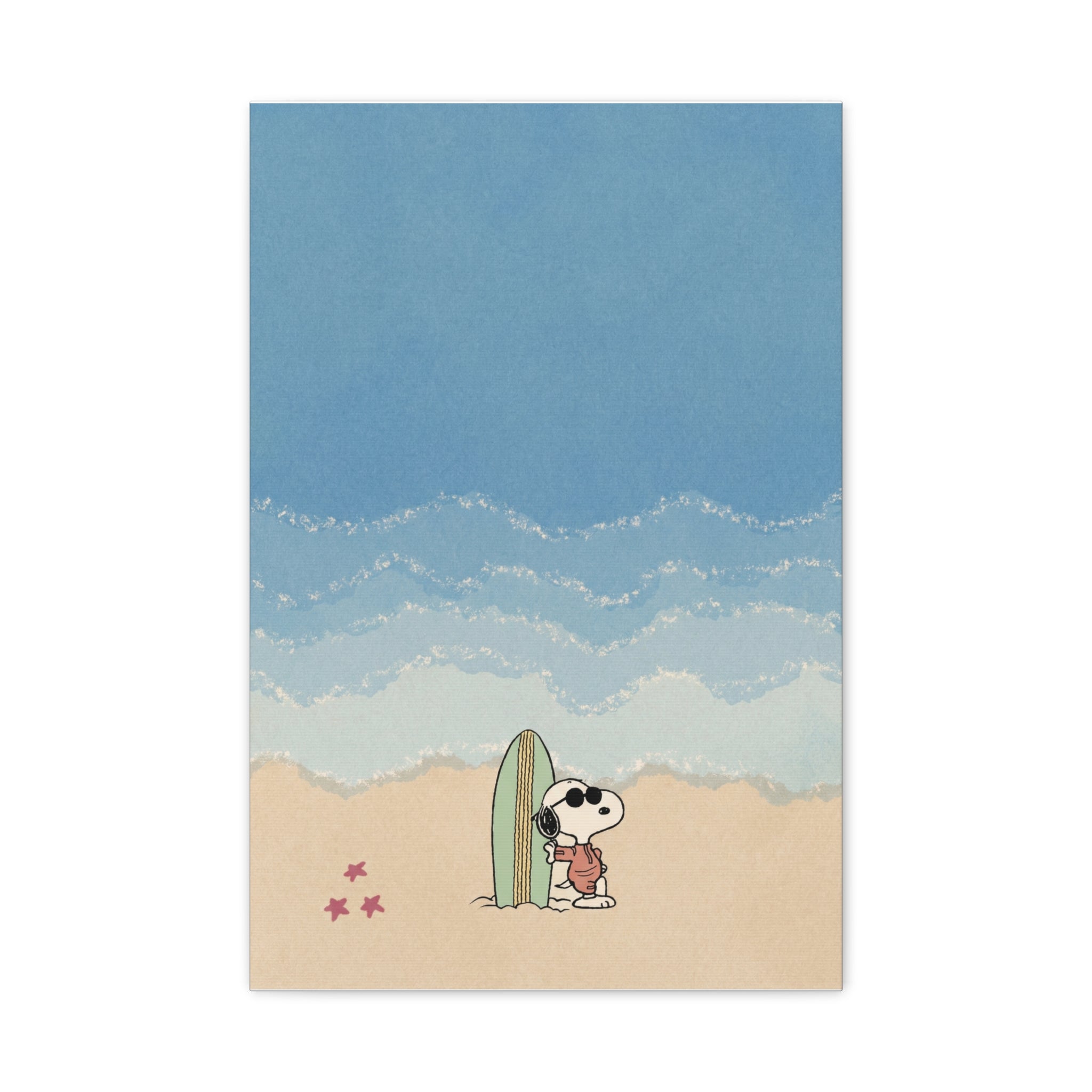 Snoopy Surfing Canvas