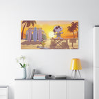 Surfing Snoopy Matte Canvas