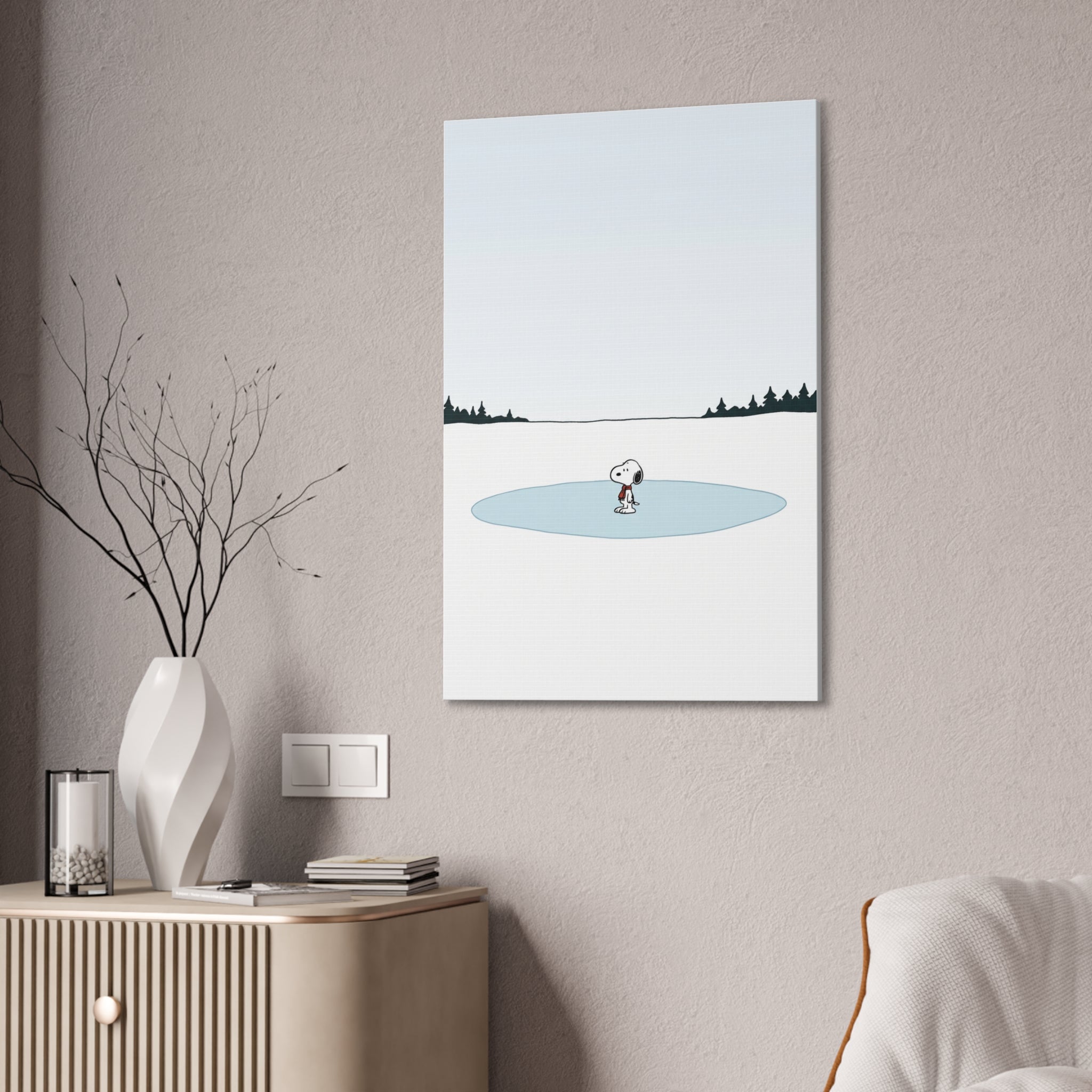 Snoopy Ice Rink Canvas