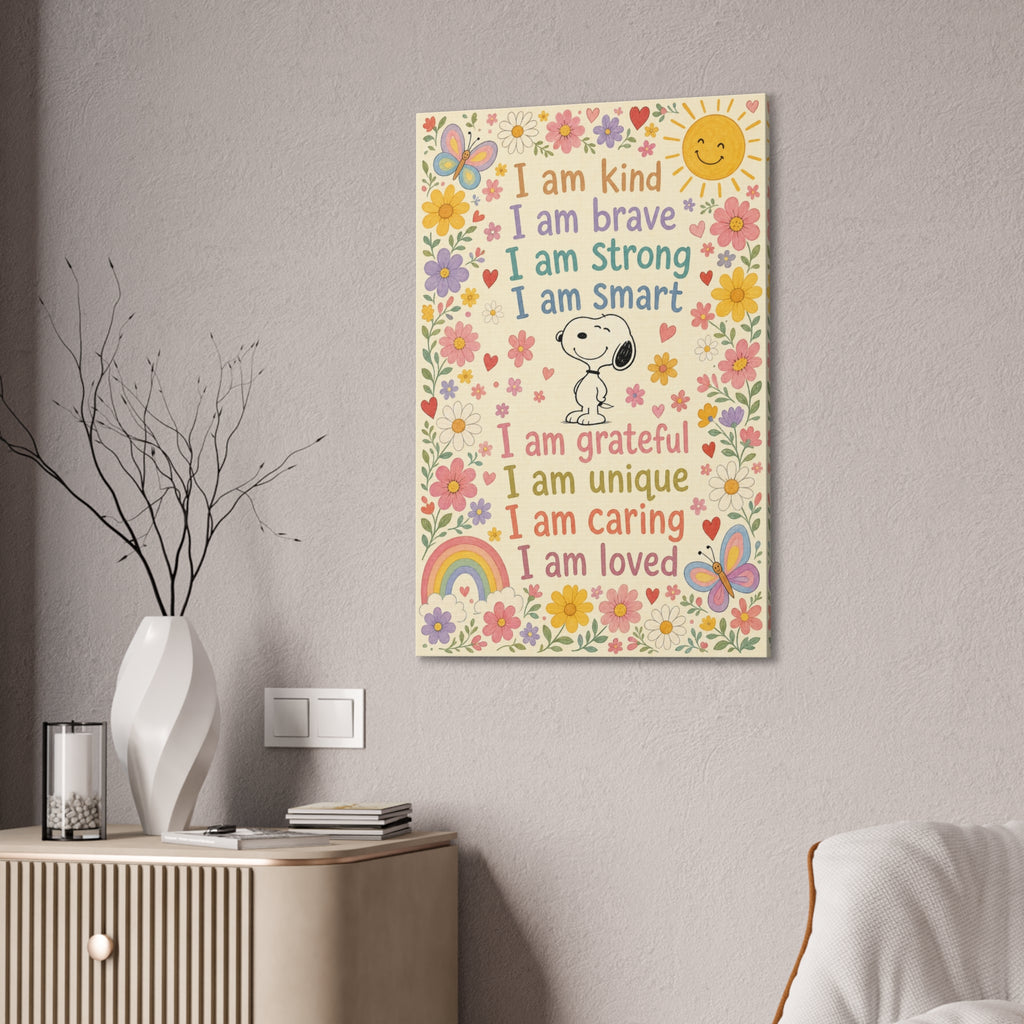 Snoopy Positive Affirmations Canvas